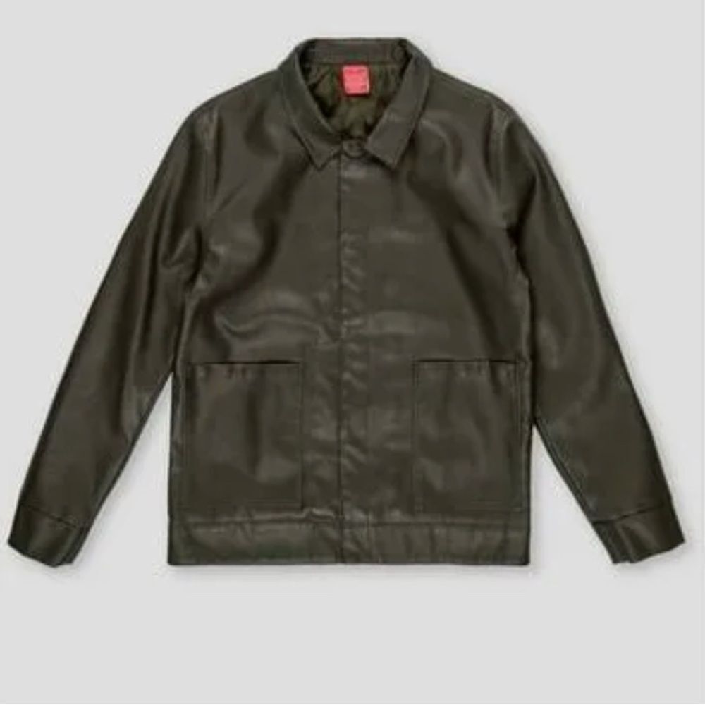 Ring of Fire men’s olive green Amos PU jacket size small NWT